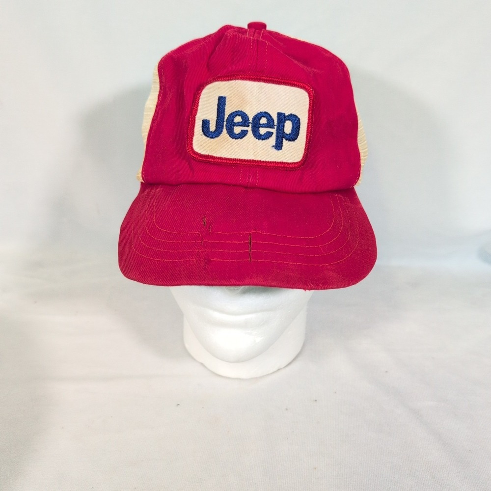 Vintage Distressed Jeep Willys Snapback Trucker Hat 60s 70s Rare